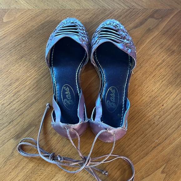 Vintage Bass Lace Up Espadrilles flats Sandals Made in Brazil - Picture 4 of 7